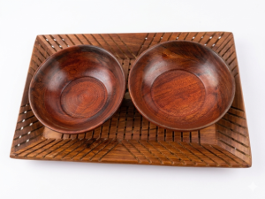 Premium Wooden Tray Bowl Set For Stylish Food Serving - Image 3