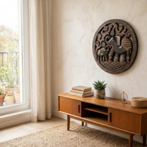 Premium Wooden Elephant Wall Hanger For Elegant Home Decoration