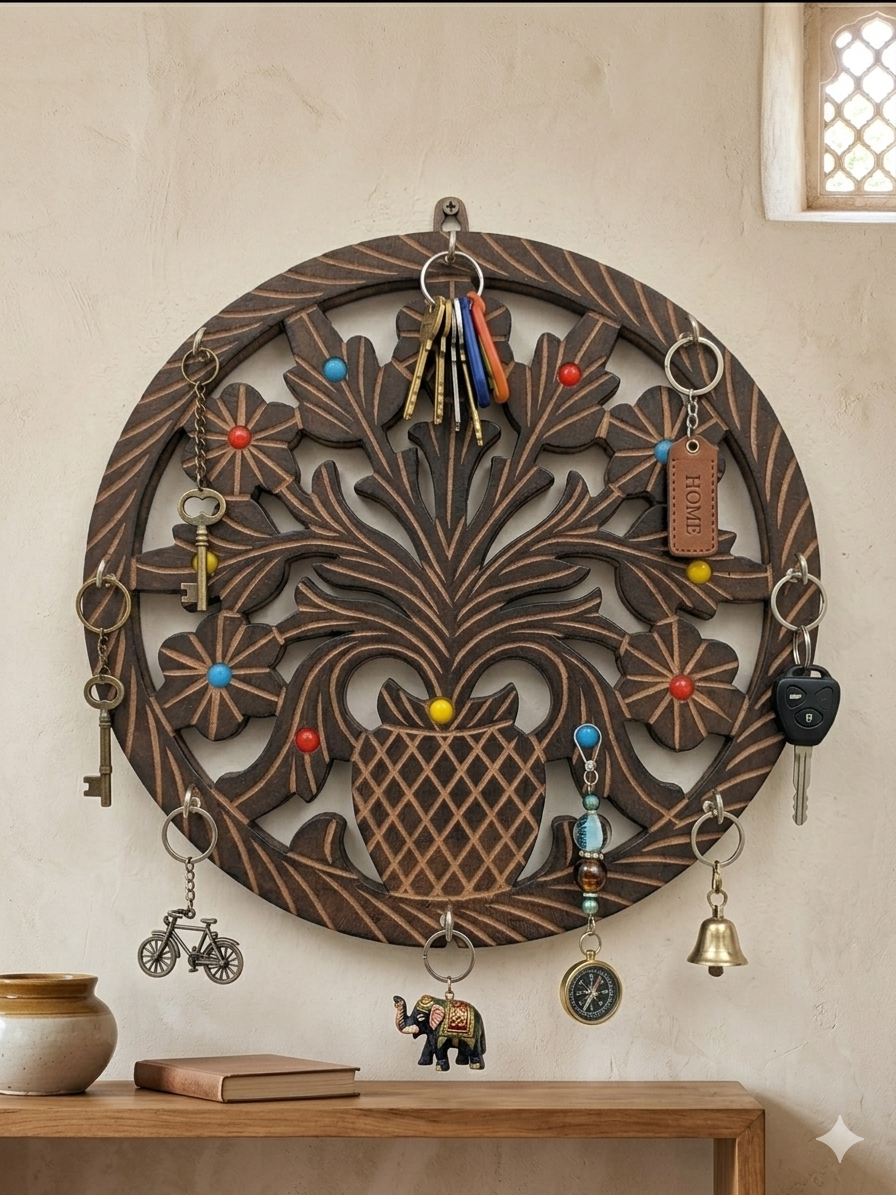 Premium Wooden Floral Wall Hanger For Elegant Home Decoration - Image 4