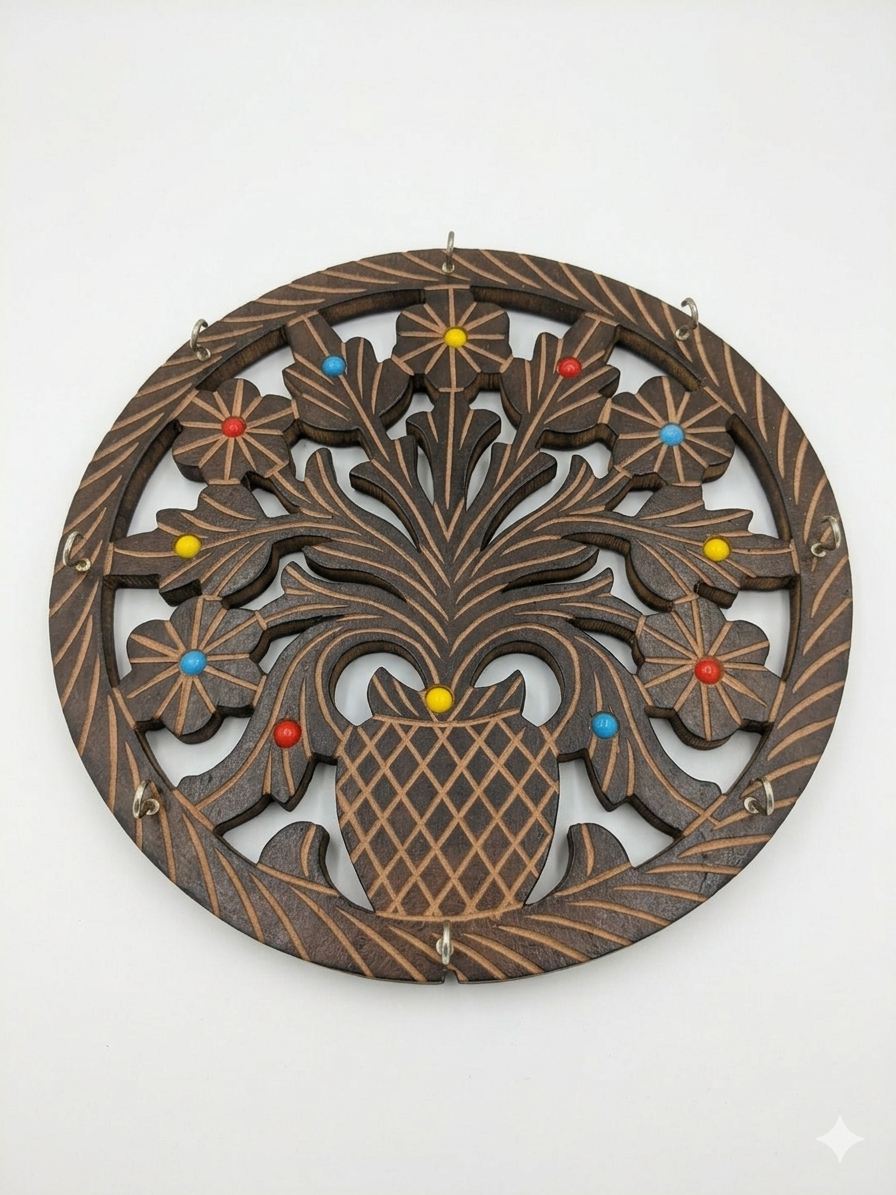 Premium Wooden Floral Wall Hanger For Elegant Home Decoration - Image 6