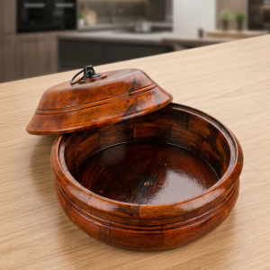 Wooden Chapati Box | Sheesham Wood Roti Box for Kitchen & Dining | Handcrafted Hotpot Serving Dish