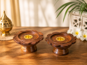 Premium Wooden Incense Holder Set For Dhoop Agarbatti Use - Image 2