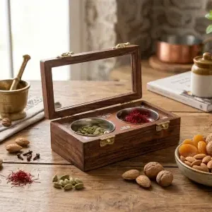 Premium Sheesham Wood Dry Fruits And Spice Storage Box