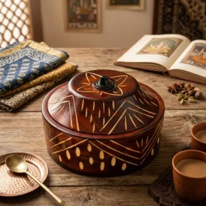 Premium Wooden Chapati Box Stylish Storage For Fresh Rotis
