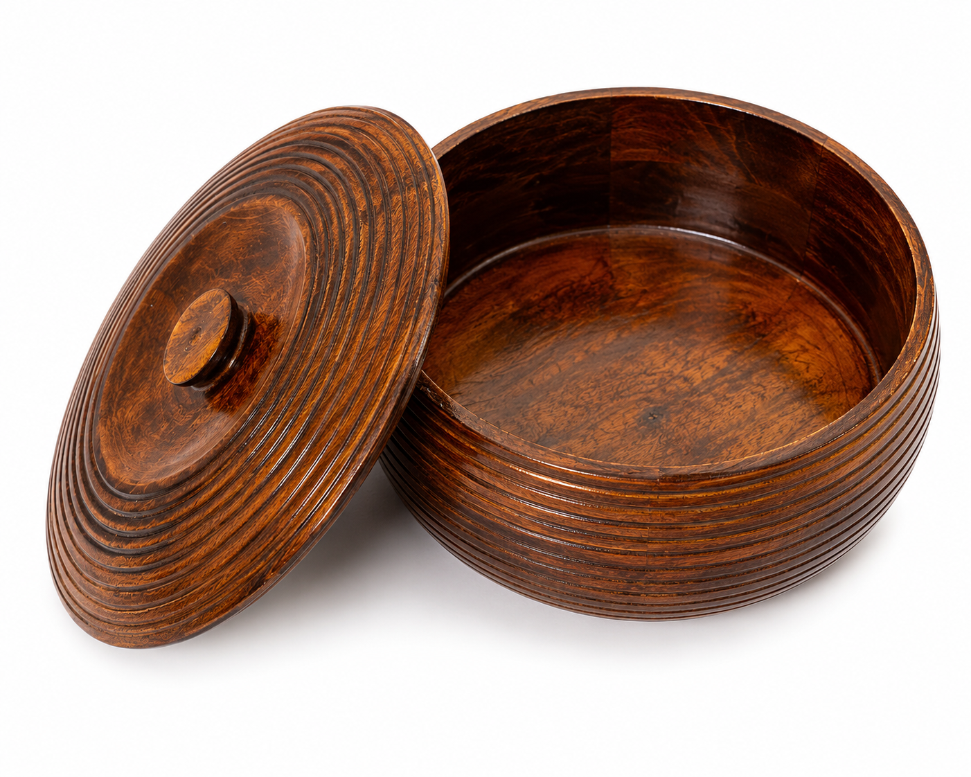 Hold nd Bold Sheesham Wood Chapati Box with Lid | Wooden Roti Storage & Serving Container | Multipurpose Casserole for Chapati, Paratha, Rice & Snacks | Dia 25 x Height 10 CM - Image 7